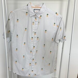 Denim & Flower White Pineapple Print Shirt